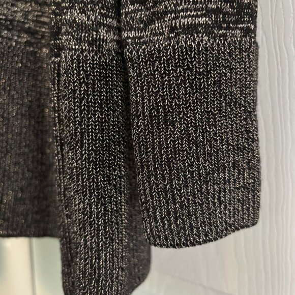 Price Drop, Discount Ship Nwt, Women's Black and Silver  Sweater.  Size Small - Picture 3 of 4
